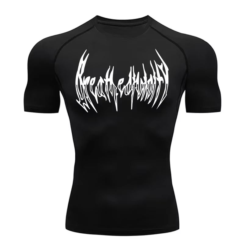 2025 Milk Silk Fitness T-Shirt Men'S Muscle Gym Compression Sportswear Quick-Drying Breathable Sports Bottoming Shirt S-3XL