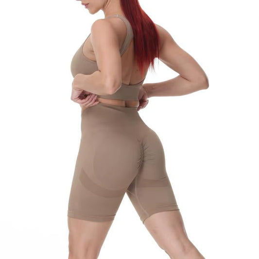 QK 1/2PCS XL Seamless Women Fitness Arise Epic Yoga Sets High Waist Gym Scrunch Leggings Sports Bra Workout Active Wear Suits