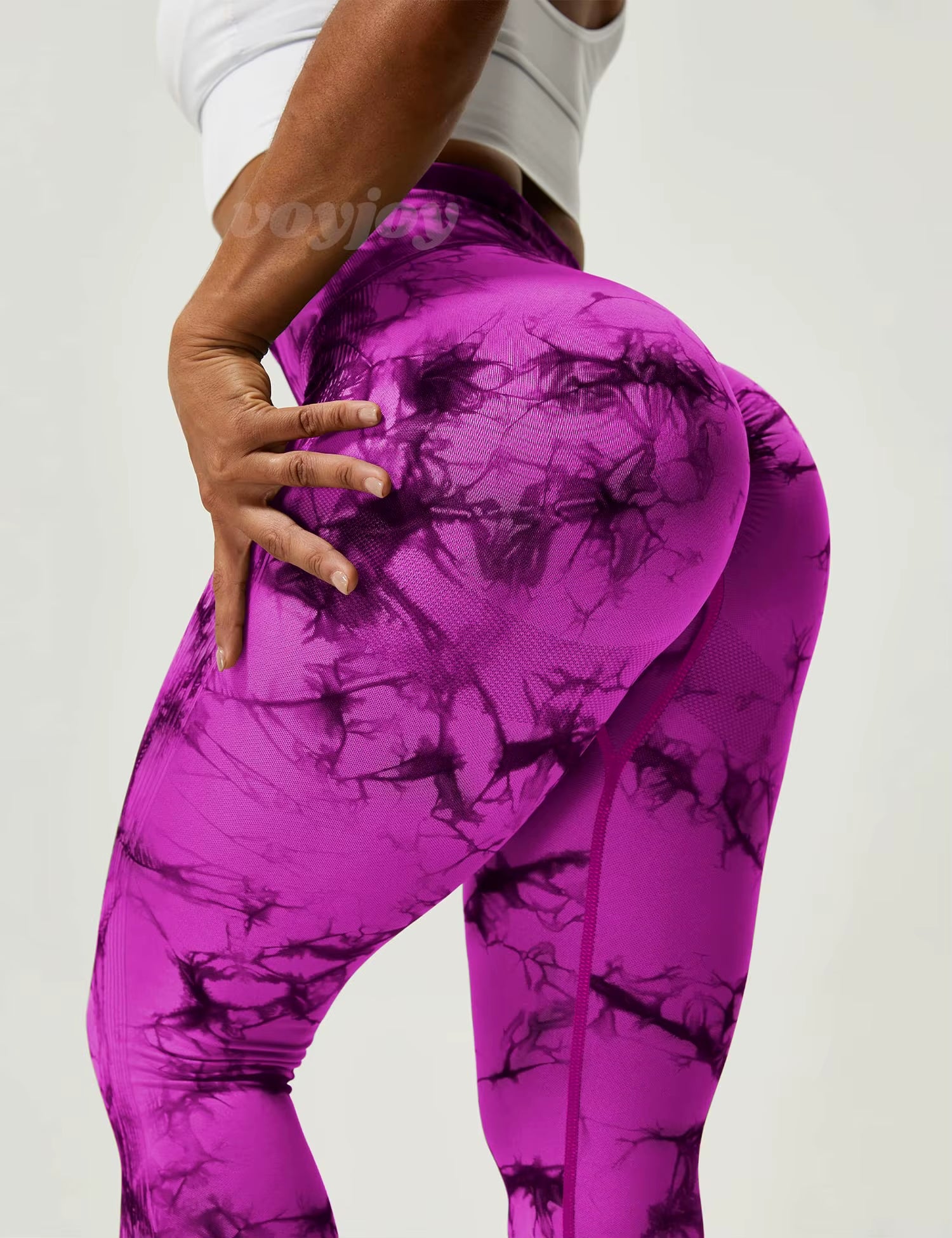 Tie Dye Seamless Leggings for Women High Waist Yoga Pants, Scrunch Butt Lifting Elastic Tights