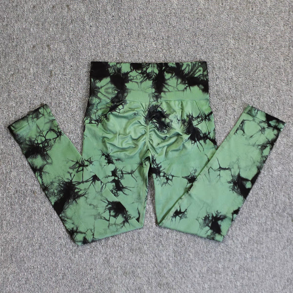 Tie Dye Seamless Leggings for Women High Waist Yoga Pants, Scrunch Butt Lifting Elastic Tights