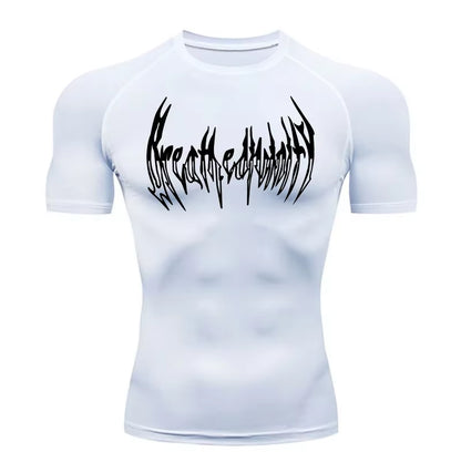 2025 Milk Silk Fitness T-Shirt Men'S Muscle Gym Compression Sportswear Quick-Drying Breathable Sports Bottoming Shirt S-3XL