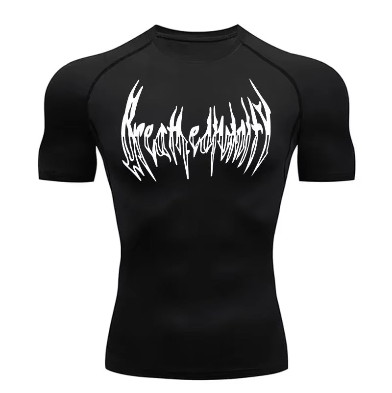2025 Milk Silk Fitness T-Shirt Men'S Muscle Gym Compression Sportswear Quick-Drying Breathable Sports Bottoming Shirt S-3XL