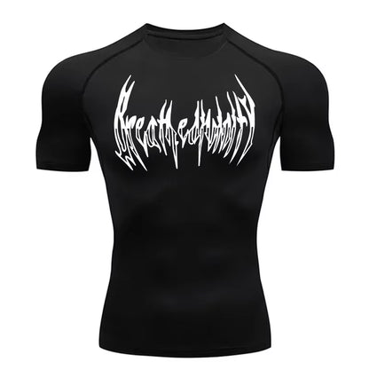 2025 Milk Silk Fitness T-Shirt Men'S Muscle Gym Compression Sportswear Quick-Drying Breathable Sports Bottoming Shirt S-3XL