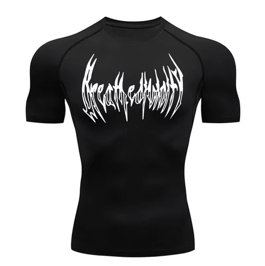 2025 Milk Silk Fitness T-Shirt Men'S Muscle Gym Compression Sportswear Quick-Drying Breathable Sports Bottoming Shirt S-3XL