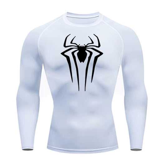 Compression Shirt Men'S T-Shirt Long Sleeve Black Top Fitness Sunscreen Second Skin Quick Dry Breathable Casual Long T-Shirt 4XL