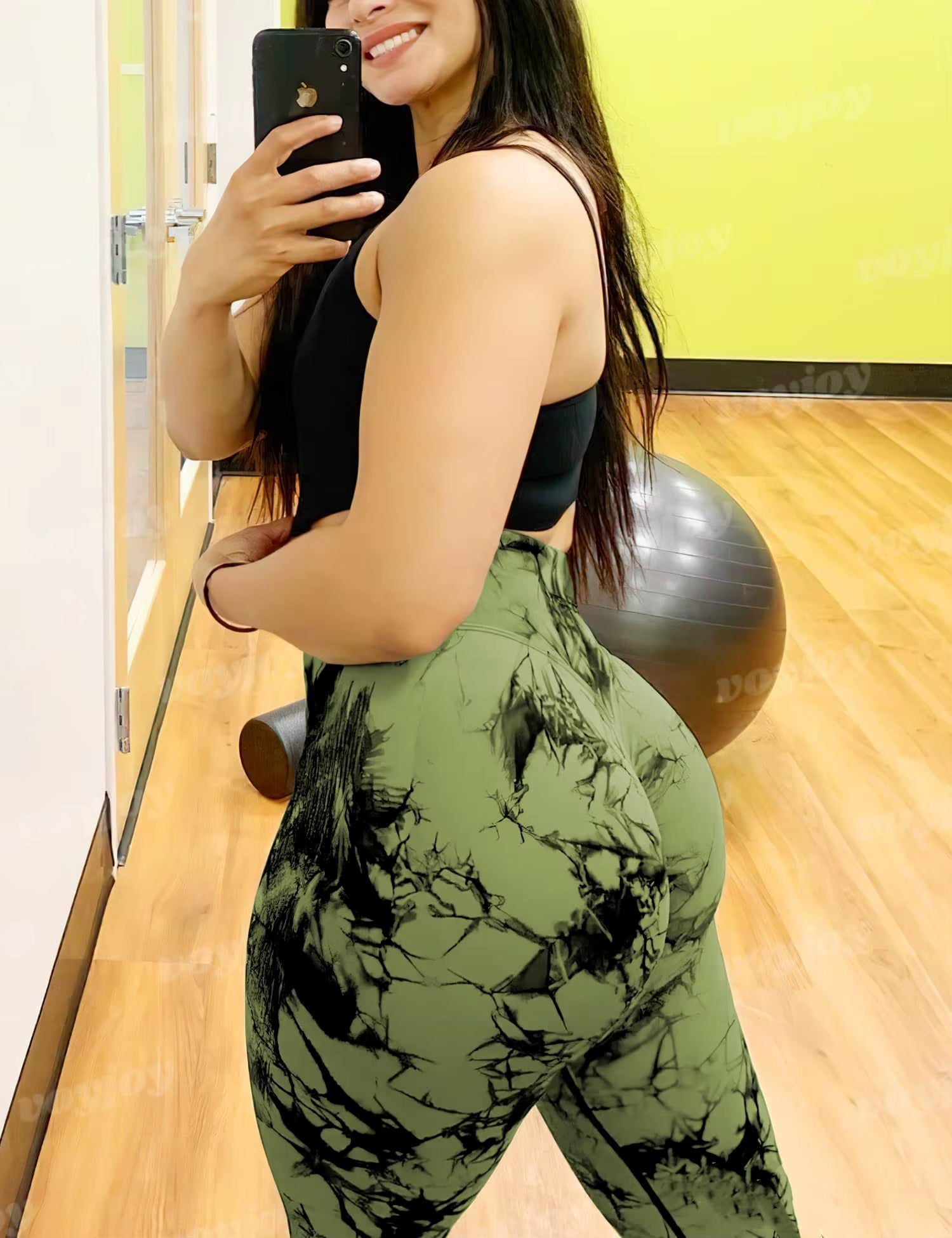 Tie Dye Seamless Leggings for Women High Waist Yoga Pants, Scrunch Butt Lifting Elastic Tights
