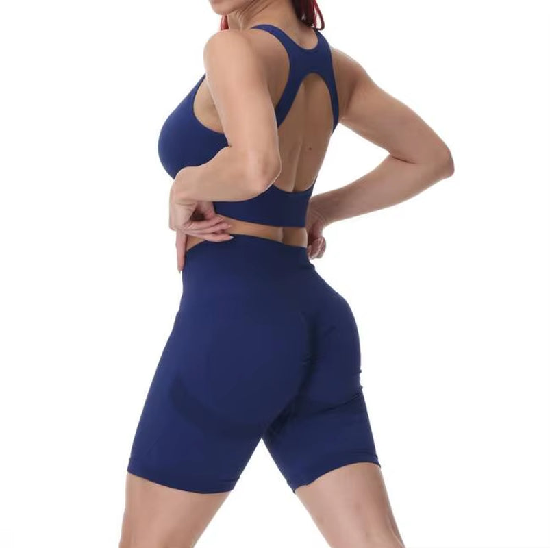 QK 1/2PCS XL Seamless Women Fitness Arise Epic Yoga Sets High Waist Gym Scrunch Leggings Sports Bra Workout Active Wear Suits