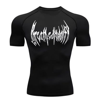 2025 Milk Silk Fitness T-Shirt Men'S Muscle Gym Compression Sportswear Quick-Drying Breathable Sports Bottoming Shirt S-3XL